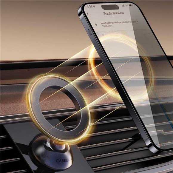 MagSafe Car Mount  Mini Classy All-Metal Phone Mount, 360° Rotatable Holder - Picture 1 of 6